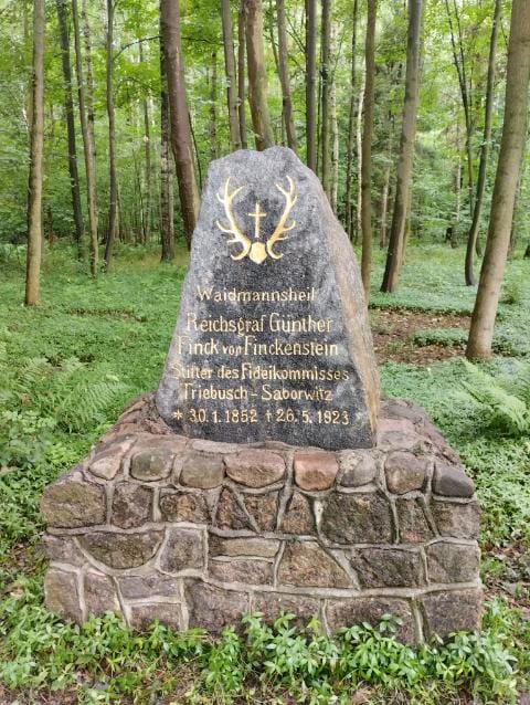 fot. D. Wiśniewski. Pomnik hrabiego koło Zaborowic po renowacji w lipcu 2023 r.